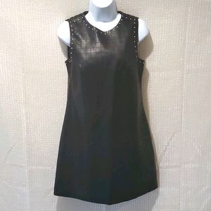 ZARA black faux leather dress